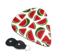 Abstract Fruit Cute Watermelon Cartoon Pattern Guitar Picks with Grip for Acoustic Electric Bass Guitar Accessories - 0.71mm