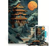 Abstract Fuji Bonsai Tree Adult Jigsaw Puzzle1000 Pieces Stress Free Premium Print Happy Challenge Xmas Fun Gift (38x52cm)