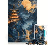 Abstract Fuji Bonsai Tree for Adults 1000 Piece Puzzle Tension Relief Good Thick Enjoyable Challenge Xmas Santa Gift (50x75cm)