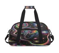 Abstract Galaxy Elephant Duffel Bags for Women Men Kids Girls Boys Overnight Weekender Travel Bag 24L Sport Gym Duffel Bag Practice Tote Carry Bag