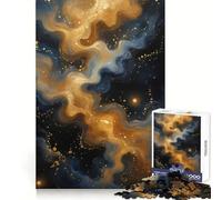 Abstract Galaxy - Leo Zodiac Colors for Adults 1000 Piece Puzzle Tension Relief Good Thick Enjoyable Challenge Xmas Santa Gift (38x26cm)