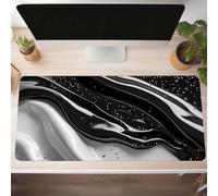 Abstract Gaming Mouse Mat Black Large Mouse Pad 80 x 40cm XXL Mousepad Desk Mat Improved Precision and Speed Rubber Base for Stable Grip on Smooth Surfaces Table Pad PjY4671 B-4