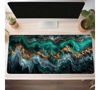 Abstract Gaming Mouse Mat Green Large Mouse Pad 80 x 40cm XXL Mousepad Desk Mat Improved Precision and Speed Rubber Base for Stable Grip on Smooth Surfaces Table Pad PjY6953 Q-3