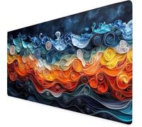 Abstract Gaming Mouse Pad Tape Measure Large Mouse Mat Comfortable Mousepad with Smooth Cloth Surface, Textured Wear Resistant, Improved Precision and Speed, Mousemat 900x300x3mm,Office Product K7-164