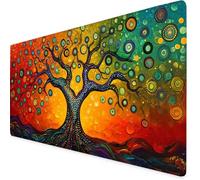 Abstract Gaming Mouse Pad Tree Large Mouse Mat Comfortable Mousepad with Smooth Cloth Surface, Textured Wear Resistant, Improved Precision and Speed, Mousemat 800x400x3mm, Desk Accessories K7-148