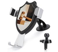 Abstract Gavel Minimalist Geometric Justice Car Phone Holder Mount Triangle Clip Base Air Vent Cell Phone Car Mount Automotive Accessories for 4-6 Inches Cell Smartphones