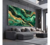 Abstract Gemstone Large Canvas Wall Art Elegant Gold Painting for Living Room Bedroom, Frameless Canvas Wall Art Contemporary Texture Pictures Home Decor 50x100cm