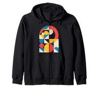 Abstract Geometric Architecture Architect Bauhaus Zip Hoodie