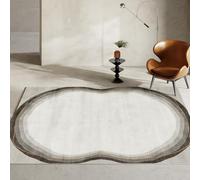 Abstract Geometric Area Rug 90x150 cm Non Slip Washable Short Pile Carpet for Living Room Bedroom Dining Room & Hallway Stylish Brown Design