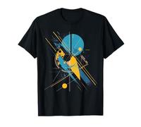 Abstract Geometric Art Bold Modern Shapes Circle Line Design T-Shirt