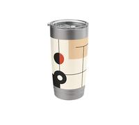 Abstract Geometric Circle Line Minimal Modern Design Stainless Steel Insulated Tumbler
