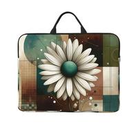 Abstract-Geometric-Daisy 14-Inch Laptop Case, Portable Laptop Computer Sleeve With Zipper Closure