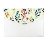 Abstract Geometric File Organiser, Pocket Folders, Document Folder A4, School Stuff Plastic Envelope Wallets A4, Concertina File Expanding with Snap Button, Document Bag for School Office Home Travel