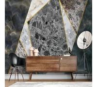 Abstract Geometric Golden Lines Marble Inspired 3D Wallpaper Luxury Home Dining Decor Paste Sofa Living Room The Wall for Bedroom Mural-430cm×300cm
