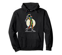 Abstract Geometric Golf Swing Silhouette Modern Sports Art Pullover Hoodie