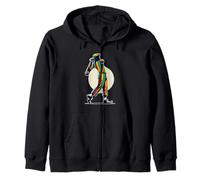 Abstract Geometric Golf Swing Silhouette Modern Sports Art Zip Hoodie