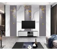 Abstract Geometric Leaves Gold Art 3D Wallpaper Luxury Home Dining Decor Paste Sofa Living Room The Wall for Bedroom Mural-150cm×105cm