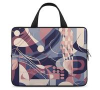 Abstract Geometric Lines Laptop Sleeve Ultra-Thin, Waterproof Laptop Bags, Portable Protective Computer Bag with Hand Strap, Style, 13inch