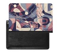Abstract Geometric Lines Passport Holder & Travel Wallet Passport Cover Protector Essentials with Credit Card Slots