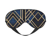 Abstract Geometric Night Mask Soft Reversible Eye Cover Adjustable Strap Light Blocking Comfortable Rest