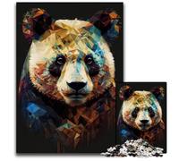 Abstract Geometric Panda Jigsaw Puzzles for Adults 1000 Piece Jigsaw Puzzles for Adults Challenging Brain Teaser for Teenagers Family Fun Interactive Game 1000 PCS(38x26cm)