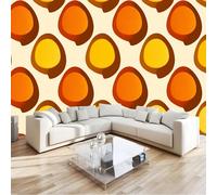 Abstract Geometric Pattern Mural Wallpaper, Non-Woven Art Print Mural - Medieval Vintage Style Wallpaper Decorative W250 x H175 cm for Bedroom Living Room TV Background Home Decoration