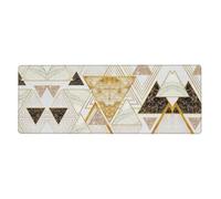 Abstract Geometric Pattern Oversized Desk Pad, Thick Base Mat, Ergonomic Comfort Pad for Precision Mouse Control