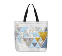 Abstract Geometric Pattern Print Canvas Tote Bags for Women Reusable Grocery Bag Large Gym Canvas Cloth Pouch Portable Shopping Handbag with Inner Pocket
