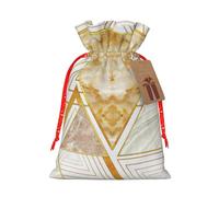 Abstract Geometric Pattern Print Gift Drawstring Bags Reusable For Winter Celebrations Party Favors Goodie Pouches