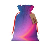 Abstract Geometric Print Christmas Drawstring Holiday Candy Bag Xmas Sacks Reusable Wrapping Bags Party Favor