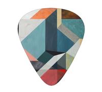 Abstract Geometric Print Guitar Pick for Men Women Triangle Instrument Accessories Plectrums(12pcs One sided)