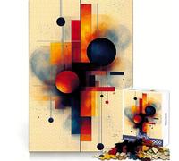 Abstract Geometric Shapes 1000 Piece Jigsaw Puzzle for Adults Mindful Game High Def Print Happy Challenge Thoughtful Gift (50x75cm)