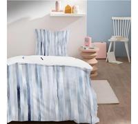 Abstract Geometric Small Double Duvet Cover Set - Stripes Comforter Cover and 2 Pillowcases - Small Double Bedding with Zipper Closure for Home Decor - 170x200 cm - Light Blue