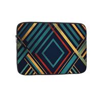 Abstract Geometric Striped Laptop Case 17 inch, Shockproof Protective Computer Sleeve Cover Water Resistant Laptop Bag Carrying Tablet Cover Briefcase Handbags Gifts for Men Women