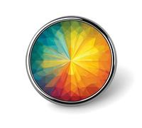 Abstract Geometric Sunburst Round Brooch for Men Women Fashion Badge Collar Pin Dress Jacket Backpack Accessories