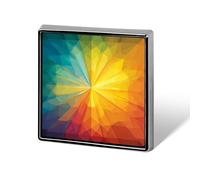 Abstract Geometric Sunburst Unisex Brooches & Pins Square Lightweight Lapel Badge Jewelry for Clothing Shawl Hat