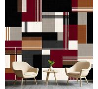 Abstract Geometric Wallpaper, Modern Irregular Square Wall Mural, Large Waterproof Non Woven Wallpaper, Contemporary Photo Wallpaper Bedroom Decoration Wall Covering 350 x 256 cm &Q5486