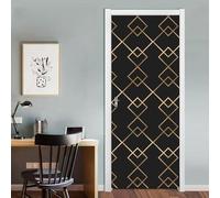 Abstract Geometry Door Stickers for Interior Doors Modern Art 3D Door Sticker Murals Decals Wallpaper Self Adhesive Waterproof Poster for Bedroom Living Bathroom 95x210 cm d-512