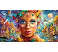 Abstract-geometry Jigsaw Puzzles for Adults: 1000-Piece Recycled Cardboard Decoration 75x50cm/1000pcs