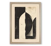 Abstract Geometry Minimalist Framed Wall Art Print A1 (84.1×59.4cm) Oak, Wall Decor for Living Room, Bedroom, Office & Home, Ready to Hang, Art Gift