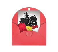 Abstract German flag Map04 Print Adorable Blank Cards& Envelopes,Unique Designs Perfect for Festivals, Invitations