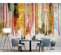 Abstract Gold Colourful Graffiti Art 3D Wallpaper Easy Install Feature Office Living Room Sofa Bedroom TV Background Wall Decoration-200cm×140cm