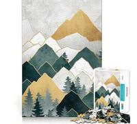 Abstract Gold Decor 1000 Piece Jigsaw Puzzles for Adults Teenagers Recall Boost Tight Cut Real Challenge Art Display (50x75cm)