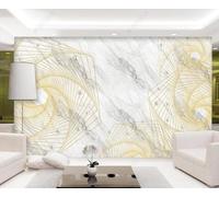Abstract Gold Thread White Pearl Marble Modern 3D Wallpaper Premium Textured Silk Neutral Tones Material Ideal for Living Room Bedroom-300cm×210cm