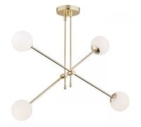 ABSTRACT GOLD/WHITE CEILING LIGHT 4X E14/7W IP20 BRUSHED