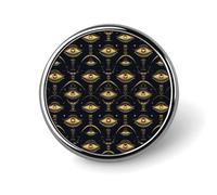 Abstract Golden Eyes Print Pins for Backpack - Enamel Pins Cute Jacket Coat Hat Bags Badge Pin, Funny Novelty Unique Button Pin Women Men Fashion Jewelry Accessories