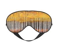 Abstract Golden Trees Printing Rest Sleep Eye Mask, Soft Eye Mask for Home & Camping, Blocks Light, Comfortable for Most Users