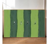 Abstract Golf Wall Art Dark Green Aesthetic Posters Golf Landscape Picture Golfing Prints Green Minimalist Wall Art Modern Textured Abstract People Painting Sports Canvas For Room 16x24inch Frameless