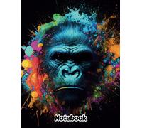 Abstract Gorilla Composition Notebook: College Ruled | Gift For People Who Love Monkeys, Wildlife Animal Lovers | For Back To School, Office, Work | 8.5 x 11 Inches | 111 Pages