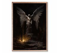 Abstract Gothic Canvas Wall Art Vintage Gothic Print Angel Wings Poster Dark Moody Paintings Moody Artwork Dark Academia Pictures Black Wings Art Wall Decor Black Angel Wing Art 16x24inch No Frame